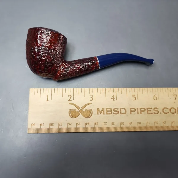 Savinelli Unica U45 Rusticated Bent Pot Estate Briar Pipe, Unsmoked, 6mm - Image 8
