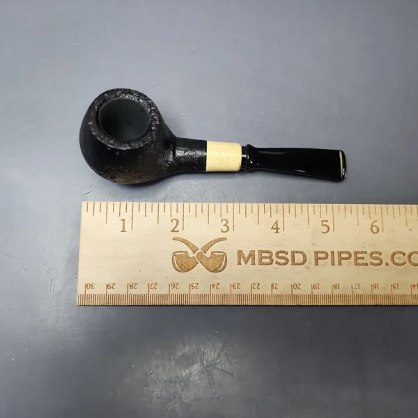 MBSD Briars by Piero Vitale Black Sandblasted Author w/ Boxwood Briar Pipe, New - Image 8
