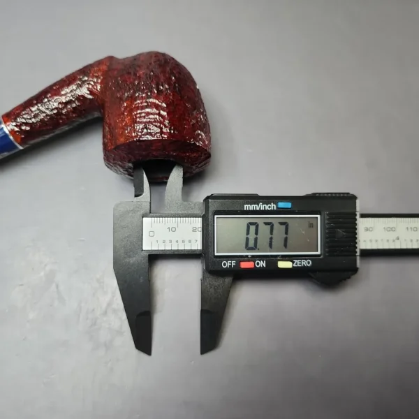 Savinelli Unica U45 Rusticated Bent Pot Estate Briar Pipe, Unsmoked, 6mm - Image 9