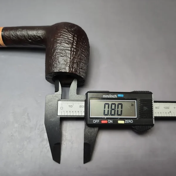 Chacom Erica 1201 Sandblasted Large Billiard Estate Briar Pipe, Unsmoked - Image 9