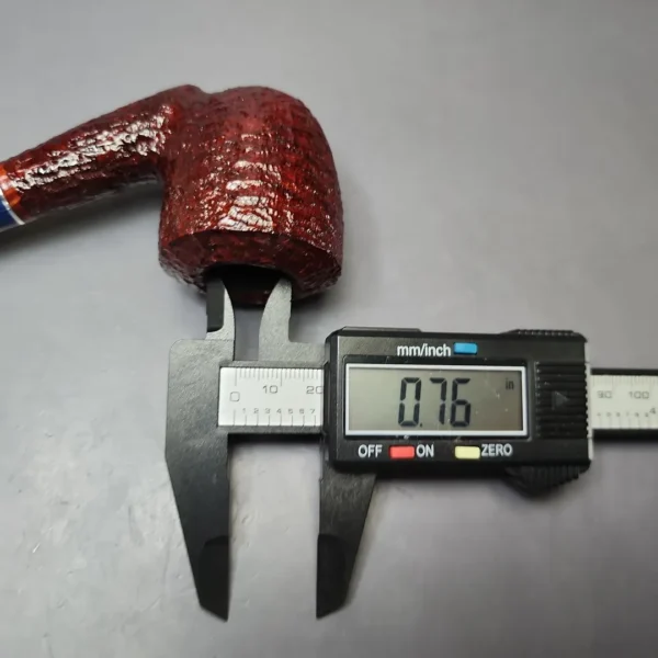 Savinelli Unica U45 Rusticated Bent Pot Estate Briar Pipe, Unsmoked, 6mm - Image 9