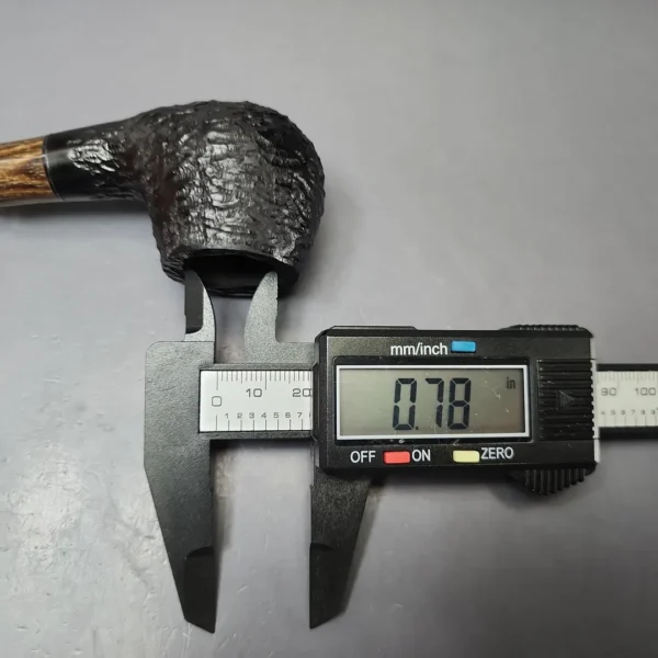 MBSD Briars by Piero Vitale Black Rusticated Author w/ Zebrawood Briar Pipe, New - Image 9