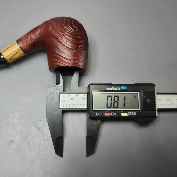 MBSD Briars by Piero Vitale Vintage Sandblasted Brandy w/ Olivewood Briar Pipe, New - Image 9