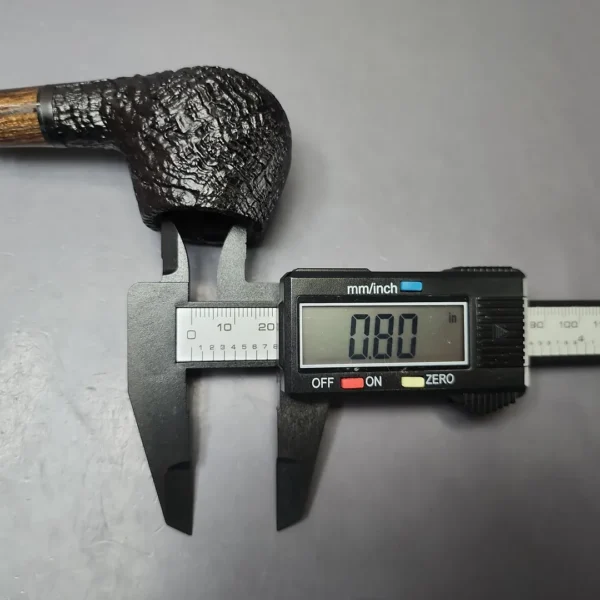 MBSD Briars by Piero Vitale Vintage Sandblasted Author w/ Zebrawood Briar Pipe, New - Image 9