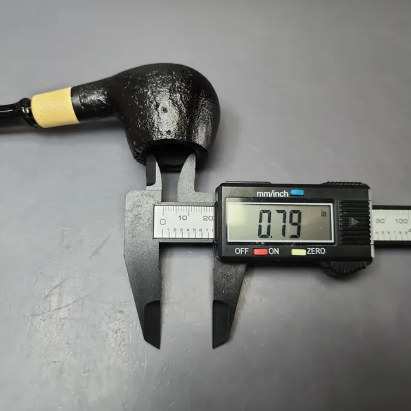 MBSD Briars by Piero Vitale Black Sandblasted Author w/ Boxwood Briar Pipe, New - Image 9