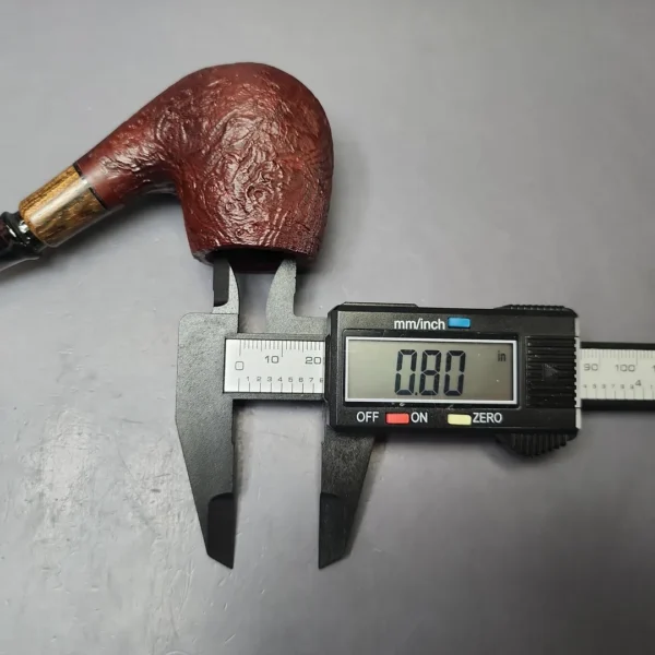 MBSD Briars by Piero Vitale Vintage Sandblasted Brandy w/ Zebrawood Briar Pipe, New - Image 9