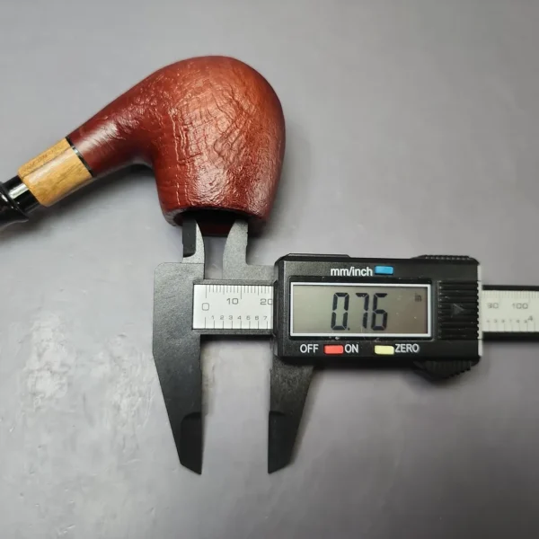 MBSD Briars by Piero Vitale Red Sandblasted Brandy w/ Zebrawood Briar Pipe, New - Image 9