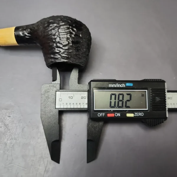 MBSD Briars by Piero Vitale Black Rusticated Author w/ Boxwood Briar Pipe, New - Image 9