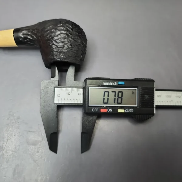 MBSD Briars by Piero Vitale Black Rusticated Author w/ Boxwood Briar Pipe, New - Image 9