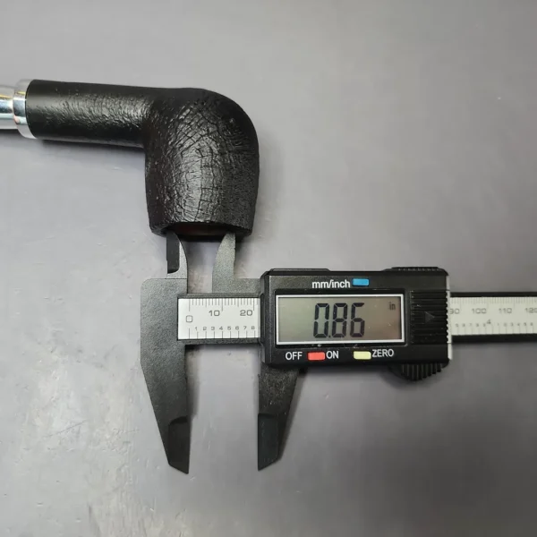 Chacom Skipper 703 Sandblasted Billiard w/ Aluminum Estate Briar Pipe, Unsmoked - Image 9