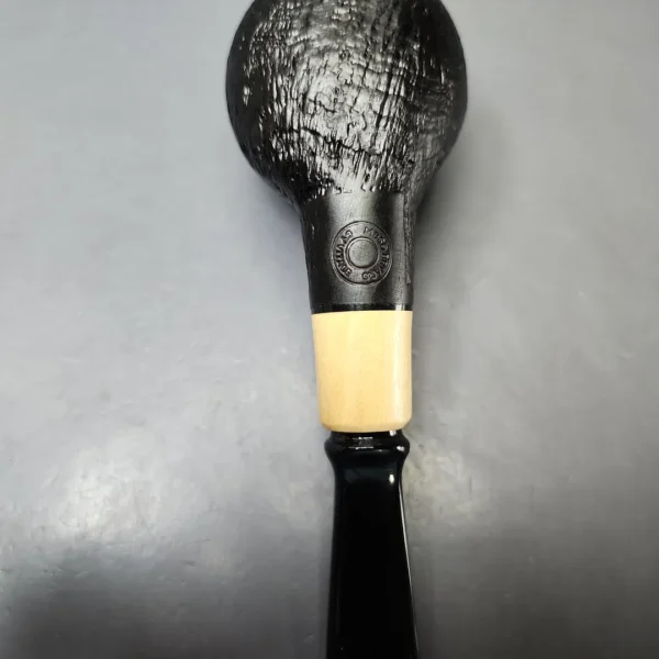 MBSD Briars by Piero Vitale Black Sandblasted Author w/ Boxwood Briar Pipe, New - Image 10