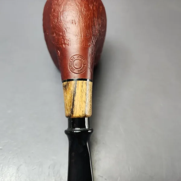 MBSD Briars by Piero Vitale Red Sandblasted Brandy w/ Zebrawood Briar Pipe, New - Image 10