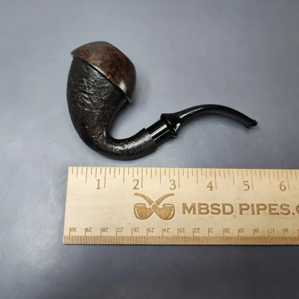 Johny Pipes Partially Sandblasted Calabash Estate Briar Pipe, Unsmoked - Image 10