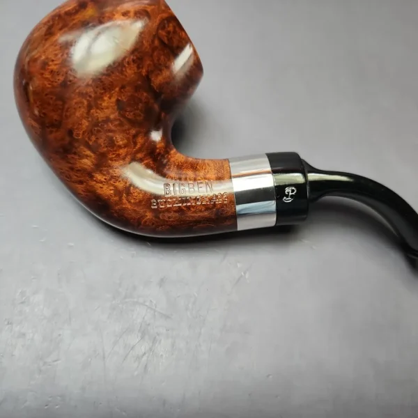 Big Ben Buckingham 200 Smooth Bent Billiard w/ Silver Estate Briar Pipe, Unsmoked, 9mm - Image 10