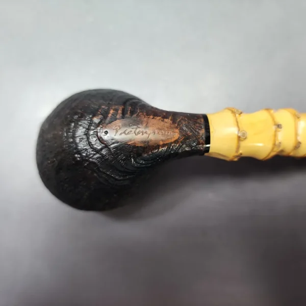 Jan Pietenpauw Sandblasted Acorn w/ Bamboo Estate Briar Pipe, Other Estates - Image 10