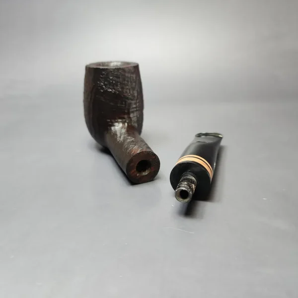 Chacom Erica 1201 Sandblasted Large Billiard Estate Briar Pipe, Unsmoked - Image 11