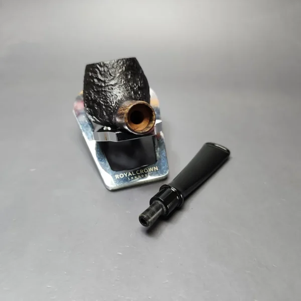 MBSD Briars by Piero Vitale Vintage Sandblasted Author w/ Zebrawood Briar Pipe, New - Image 11