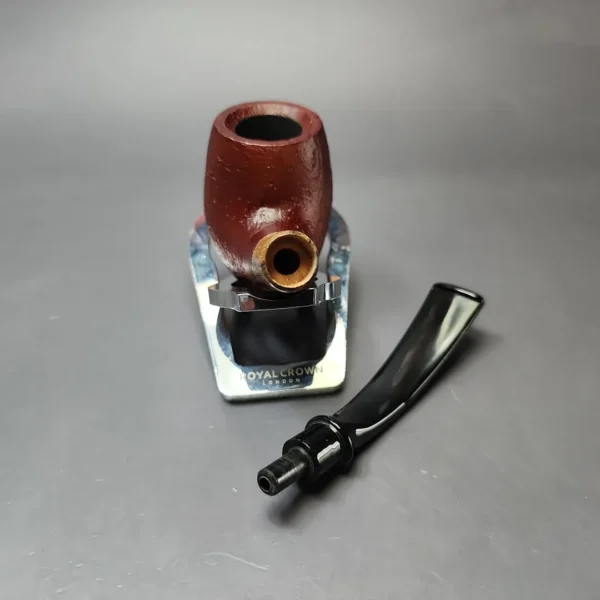 MBSD Briars by Piero Vitale Red Sandblasted Brandy w/ Zebrawood Briar Pipe, New - Image 11