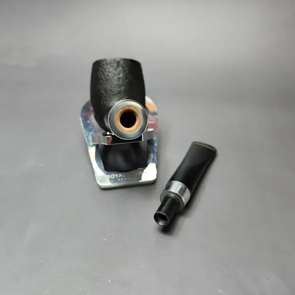 Chacom Skipper 703 Sandblasted Billiard w/ Aluminum Estate Briar Pipe, Unsmoked - Image 11