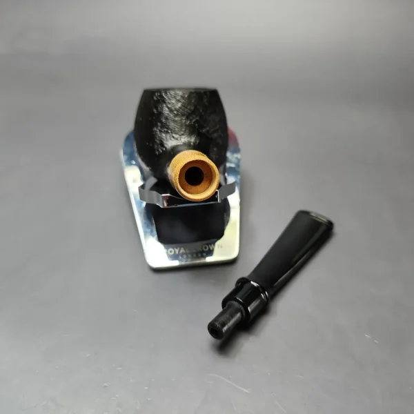 MBSD Briars by Piero Vitale Black Sandblasted Author w/ Boxwood Briar Pipe, New - Image 12