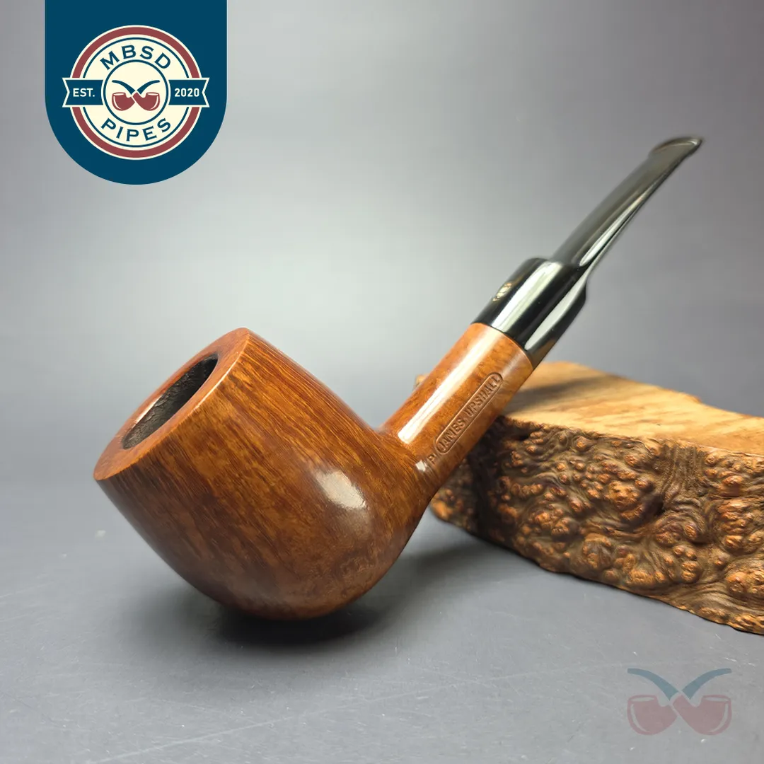 James Upshall (1980s) P Grade Smooth Billiard Estate Briar Pipe, English Estates