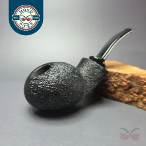 Buckeye Pipes Hand Made Sandblasted Squat Tomato Sitter Briar Pipe, New