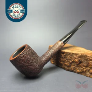 Brebbia Sabbiata 8005 Partially Sandblasted Billiard Estate Briar Pipe, Italian Estates