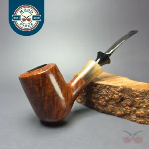 Savinelli Nonpareil 9101 Smooth Billiard w/ Horn Estate Briar Pipe, Italian Estates