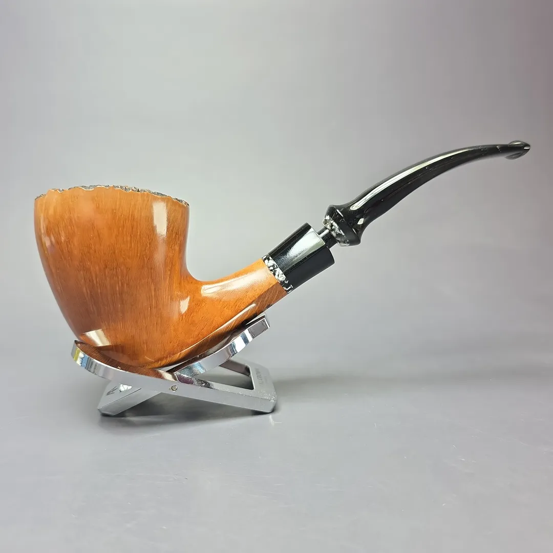 Randy Wiley 1999 Ovation H5 Grade Smooth Freehand Estate Briar Pipe, Unsmoked - Image 2