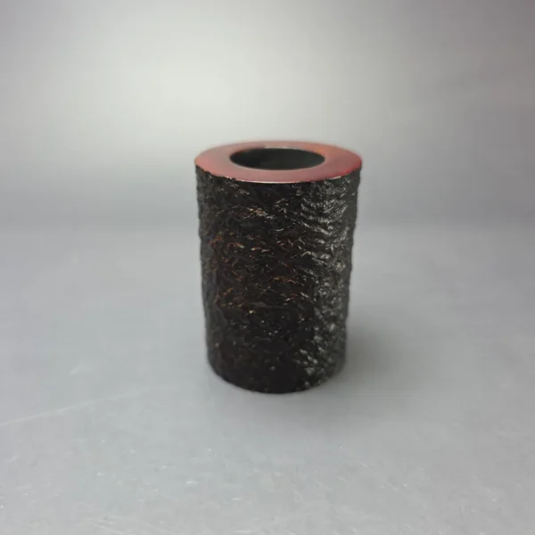 Ferndown Bark 2 Star Partially Rusticated Poker w/ Silver Estate Briar Pipe, Unsmoked - Image 3