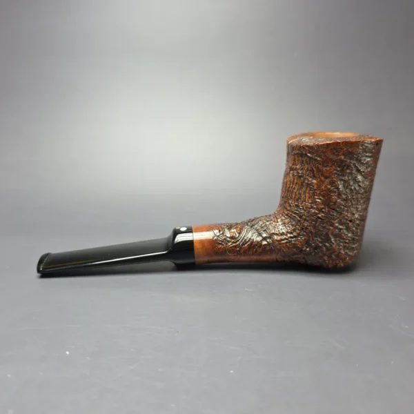 Luciano FR S Sandblasted Freehand Sitter Estate Briar Pipe, Unsmoked - Image 4