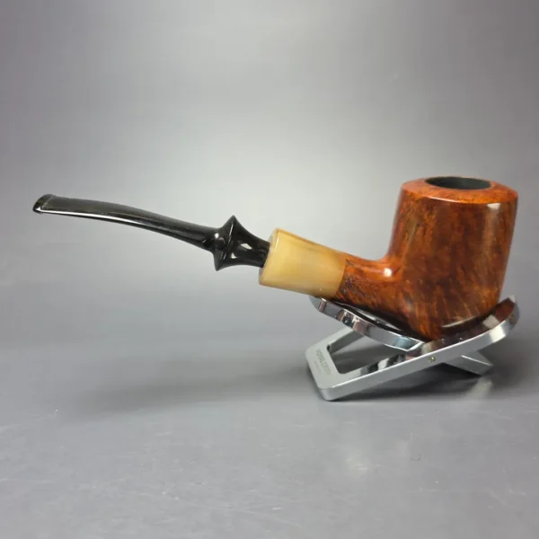 Savinelli Nonpareil 9101 Smooth Billiard w/ Horn Estate Briar Pipe, Italian Estates - Image 4
