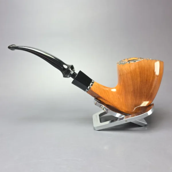 Randy Wiley 1999 Ovation H5 Grade Smooth Freehand Estate Briar Pipe, Unsmoked - Image 4