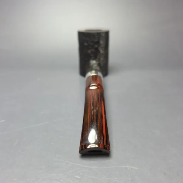 Ferndown Bark 2 Star Partially Rusticated Poker w/ Silver Estate Briar Pipe, Unsmoked - Image 5