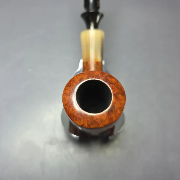 Savinelli Nonpareil 9101 Smooth Billiard w/ Horn Estate Briar Pipe, Italian Estates - Image 6