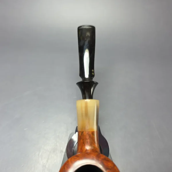 Savinelli Nonpareil 9101 Smooth Billiard w/ Horn Estate Briar Pipe, Italian Estates - Image 7