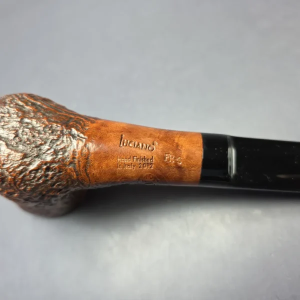 Luciano FR S Sandblasted Freehand Sitter Estate Briar Pipe, Unsmoked - Image 8