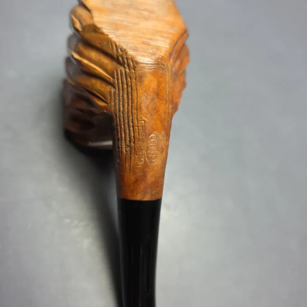 GBD Pre-1980s Grotesque Rusticated Panel Estate Briar Pipe, French Estates - Image 8