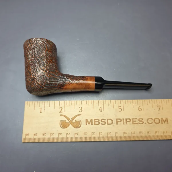 Luciano FR S Sandblasted Freehand Sitter Estate Briar Pipe, Unsmoked - Image 9