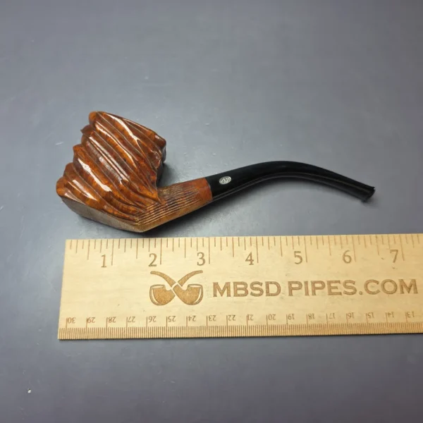 GBD Pre-1980s Grotesque Rusticated Panel Estate Briar Pipe, French Estates - Image 9