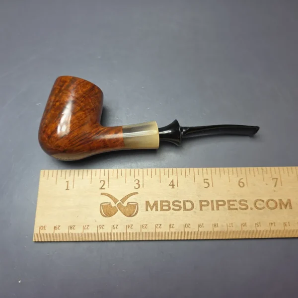 Savinelli Nonpareil 9101 Smooth Billiard w/ Horn Estate Briar Pipe, Italian Estates - Image 9