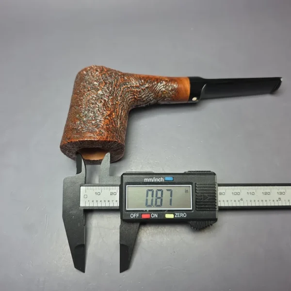Luciano FR S Sandblasted Freehand Sitter Estate Briar Pipe, Unsmoked - Image 10