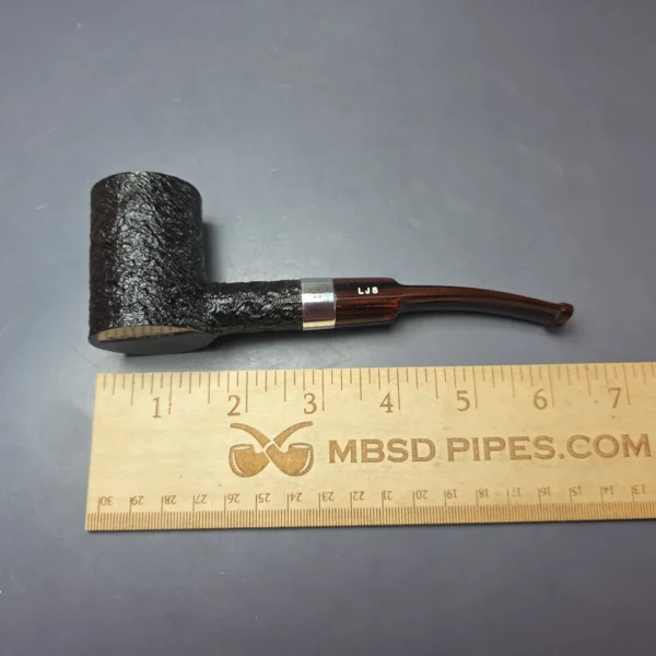 Ferndown Bark 2 Star Partially Rusticated Poker w/ Silver Estate Briar Pipe, Unsmoked - Image 10
