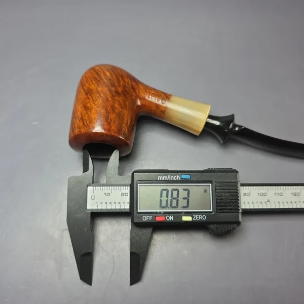 Savinelli Nonpareil 9101 Smooth Billiard w/ Horn Estate Briar Pipe, Italian Estates - Image 10
