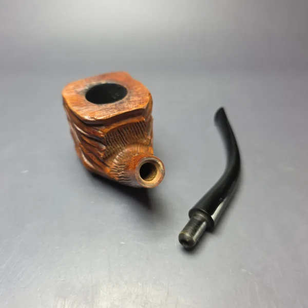 GBD Pre-1980s Grotesque Rusticated Panel Estate Briar Pipe, French Estates - Image 11