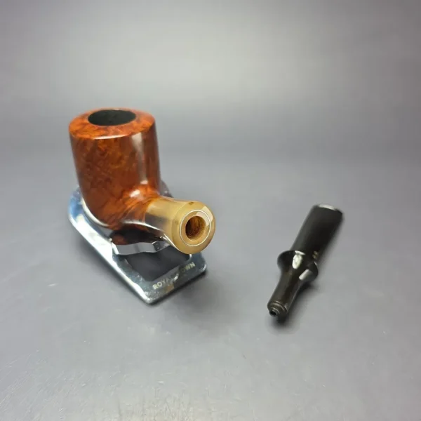 Savinelli Nonpareil 9101 Smooth Billiard w/ Horn Estate Briar Pipe, Italian Estates - Image 11