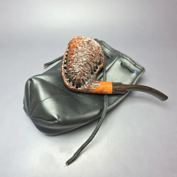 Randy Wiley 2000 XL Rusticated Freehand Estate Briar Pipe, American Estates - Image 13