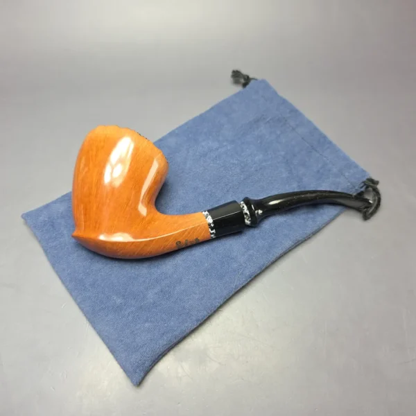 Randy Wiley 1999 Ovation H5 Grade Smooth Freehand Estate Briar Pipe, Unsmoked - Image 13