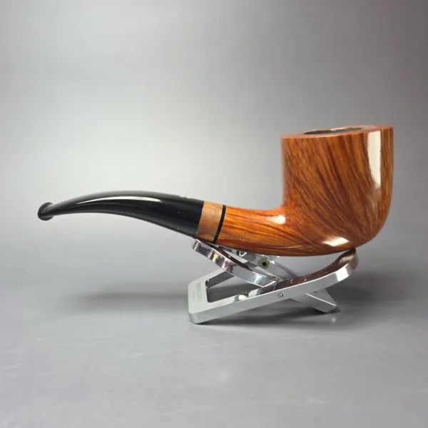 Radice Clear Fiammata O Smooth Bent Billiard w/ Olivewood Estate Briar Pipe, Italian Estates - Image 4