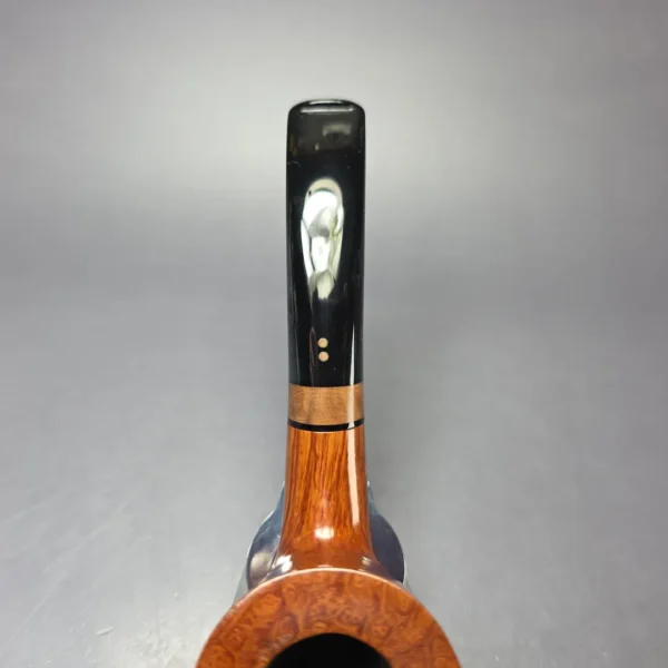 Radice Clear Fiammata O Smooth Bent Billiard w/ Olivewood Estate Briar Pipe, Italian Estates - Image 7